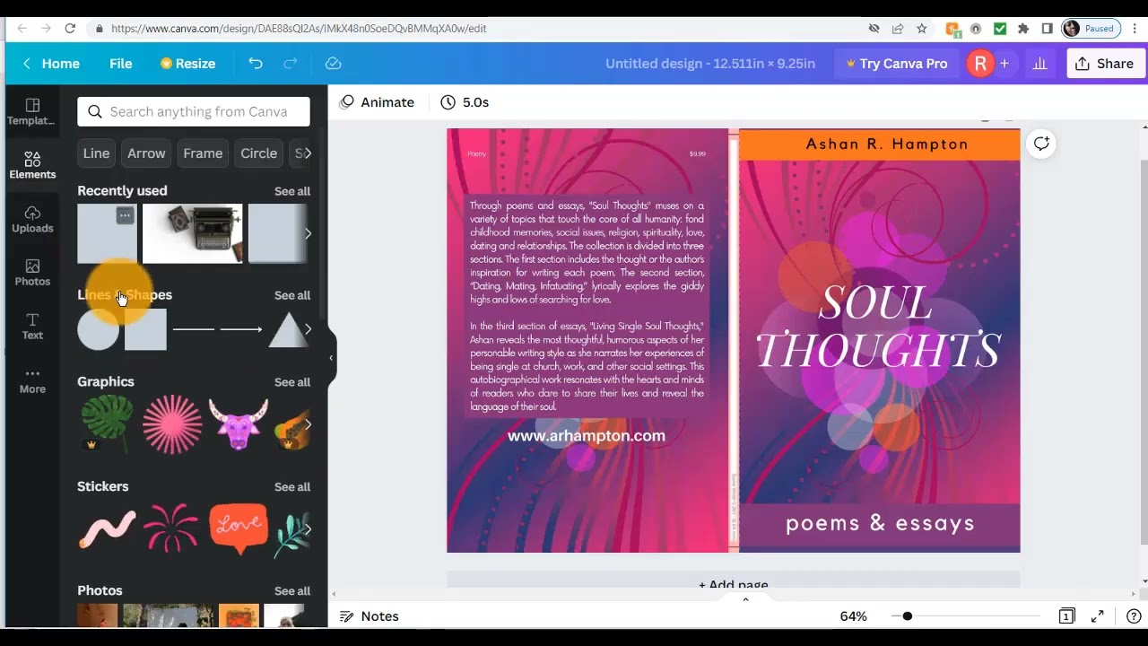 Canva Book Cover Tutorial