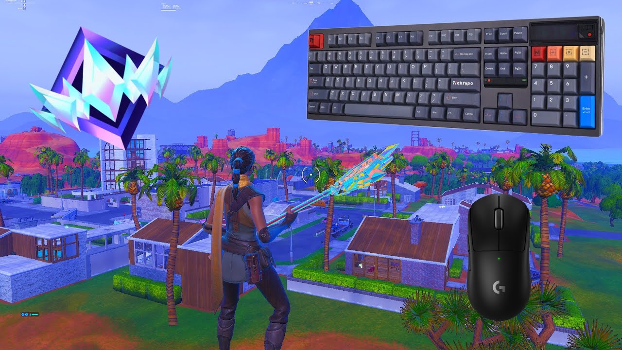 DP104 Keyboard ASMR Chill 😴 Ranked Reload 👑Satisfying Keyboard Fortnite 360 FPS 4K
