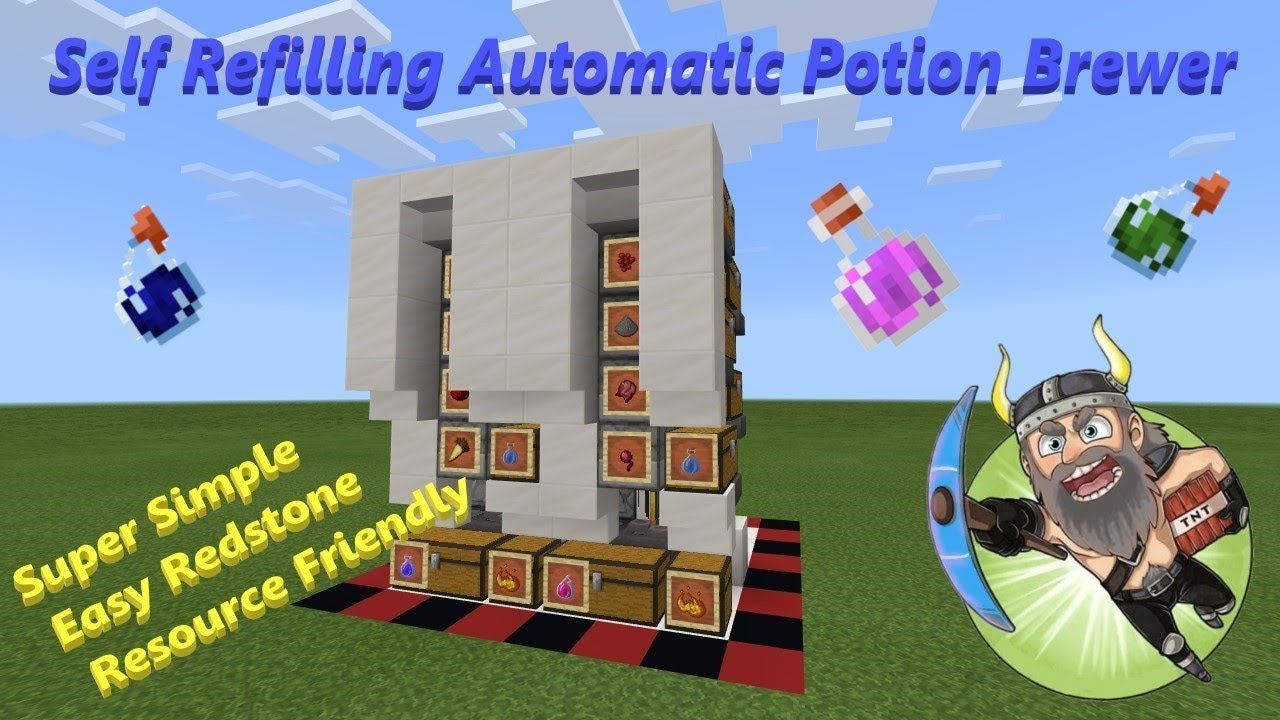 Minecraft Bedrock: Self Refilling Automatic Potion Brewer (1.14.3 - Xbox/PS4/Windows 10/MCPE/Switch)