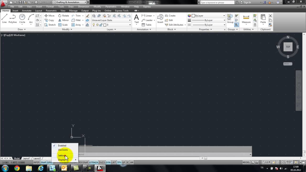 AutoCAD Ders 04   Snap, Grid, Ortho ve Polar Ara&ccedil;ları T&uuml;rk&ccedil;e
