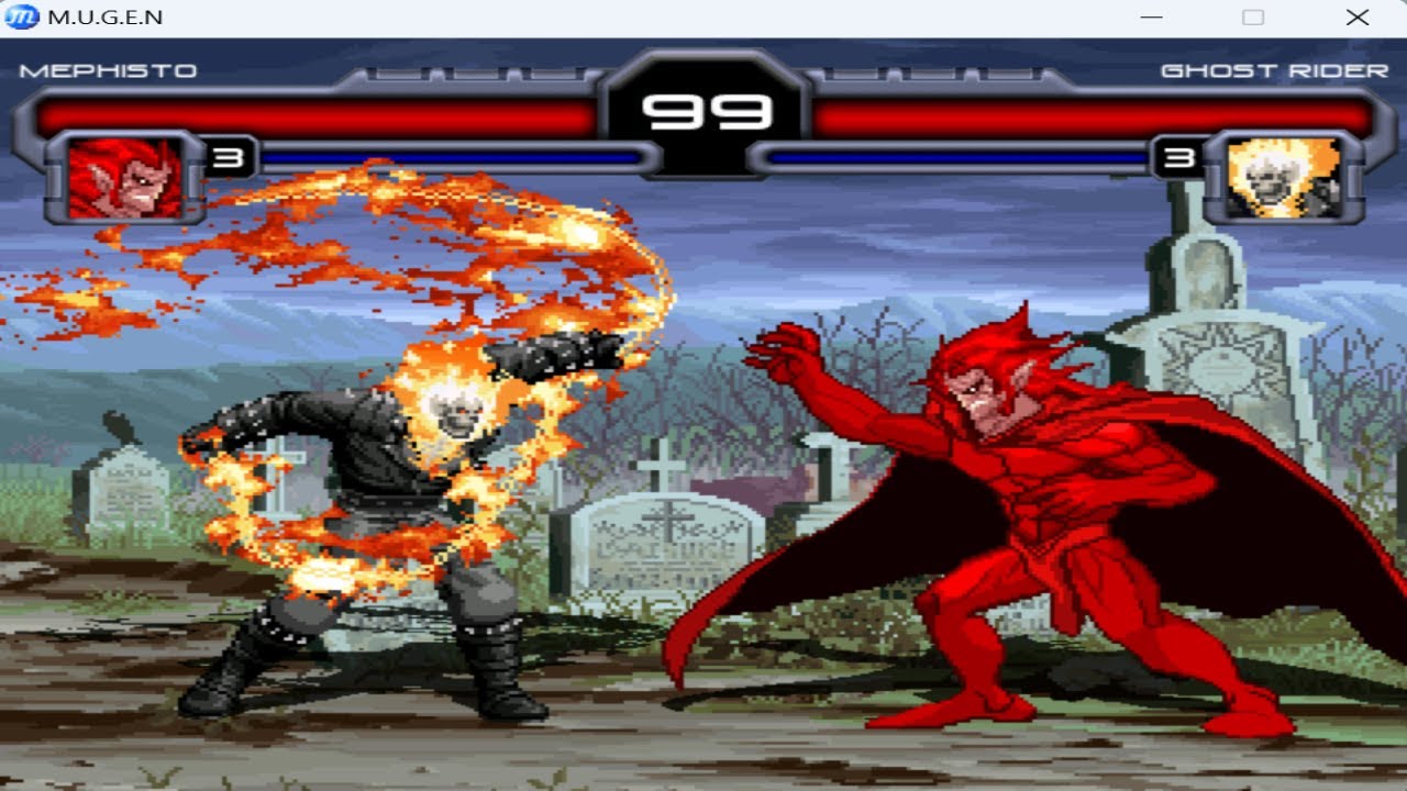 MEPHISTO vs GHOST RIDER - Final Chaos Fight🔥 Marvel Mugen Epic Battle Comics Hell Tribute 2024