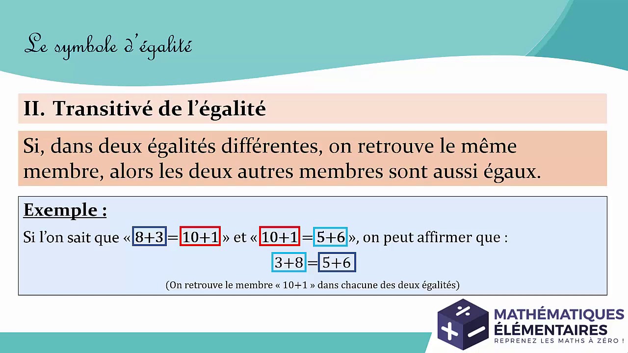 Symboles - Le symbole d'égalité