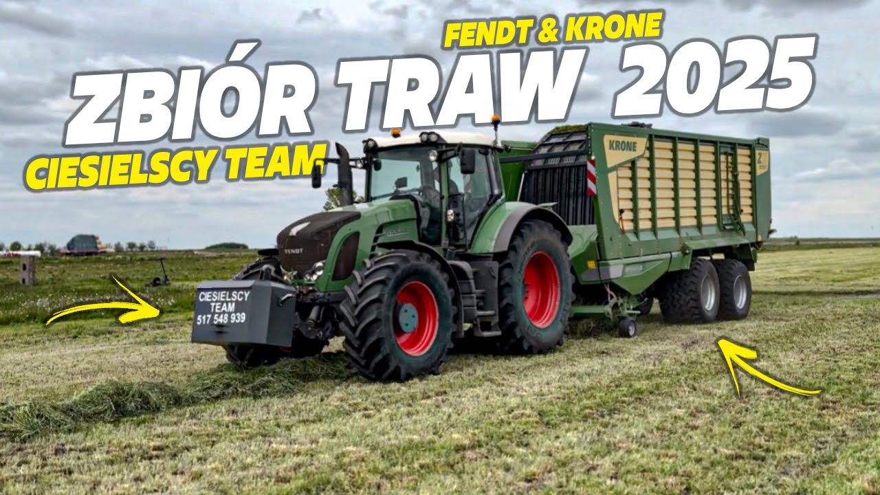 Zbiór Traw 2025 Nowymi Nabytkami!? ☆ Usługi Rolnicze Ciesielscy Team ☆ Fendt 930 & Krone ZX 430GD