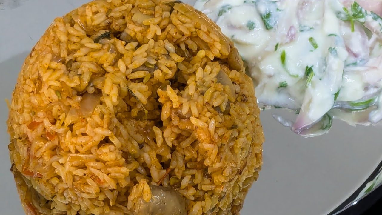 Seeraga Samba Mushroom Biryani | Easy Mushroom Briyani | Quick Mushroom One Pot Rice 