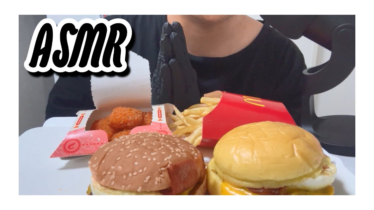 【ASMR/咀嚼音】牛すき月見マックバーカー #asmr #咀嚼音 #マクドナルド #月見