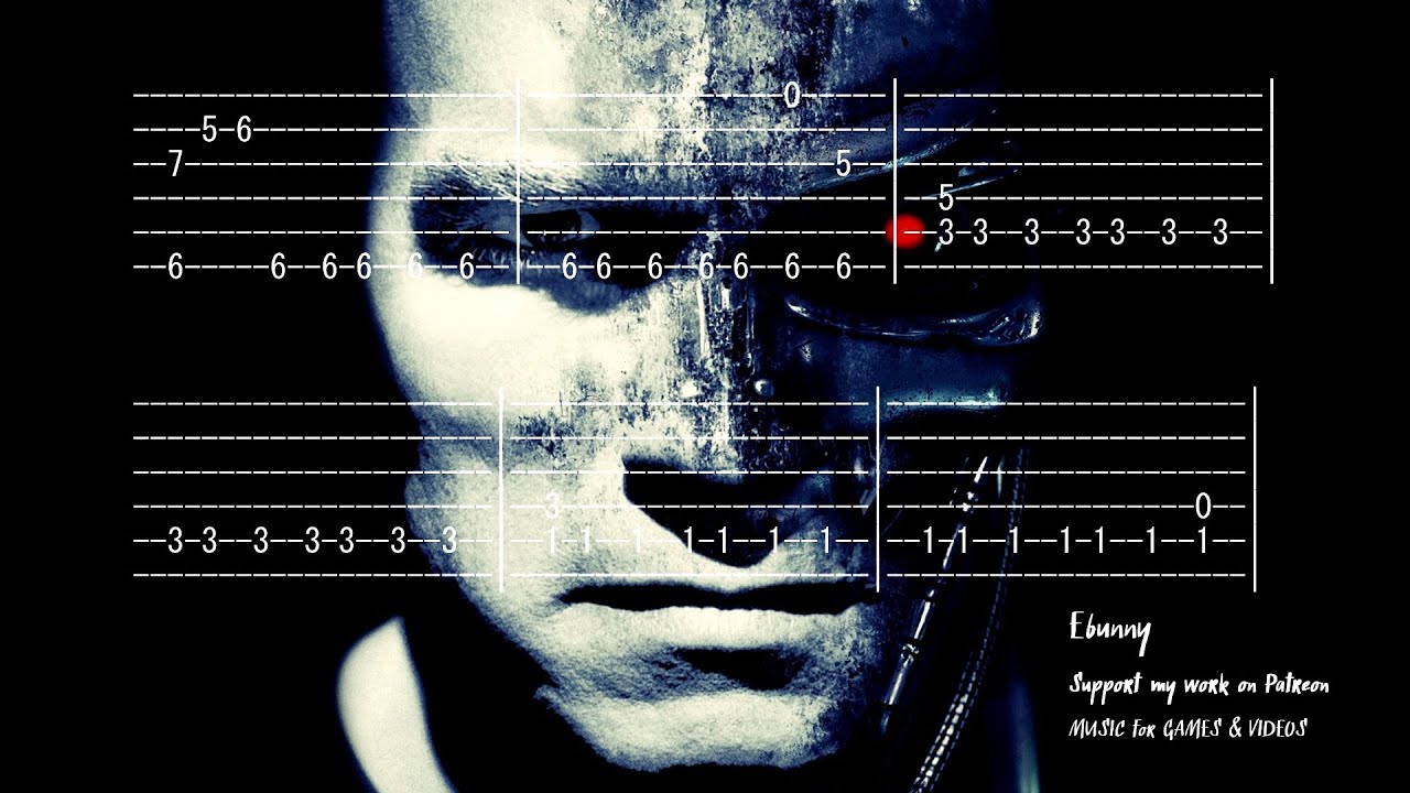 Terminator 2 - Main Theme [Full Acoustic Guitar Tab by Ebunny] Fingerstyle