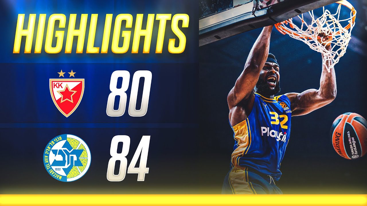 Резюме: Црвена Звезда Белград - Маккаби Плайтика Тель-Авив 84:80 (Евролига, 29-й тур)