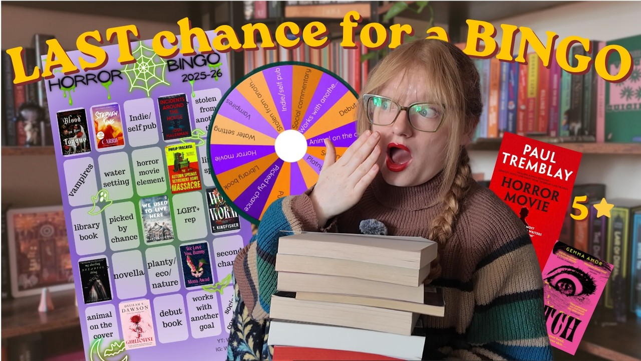 Can I get a Bingo?? ~ Horror Bingo Reading Vlog Spinner Wheel edition