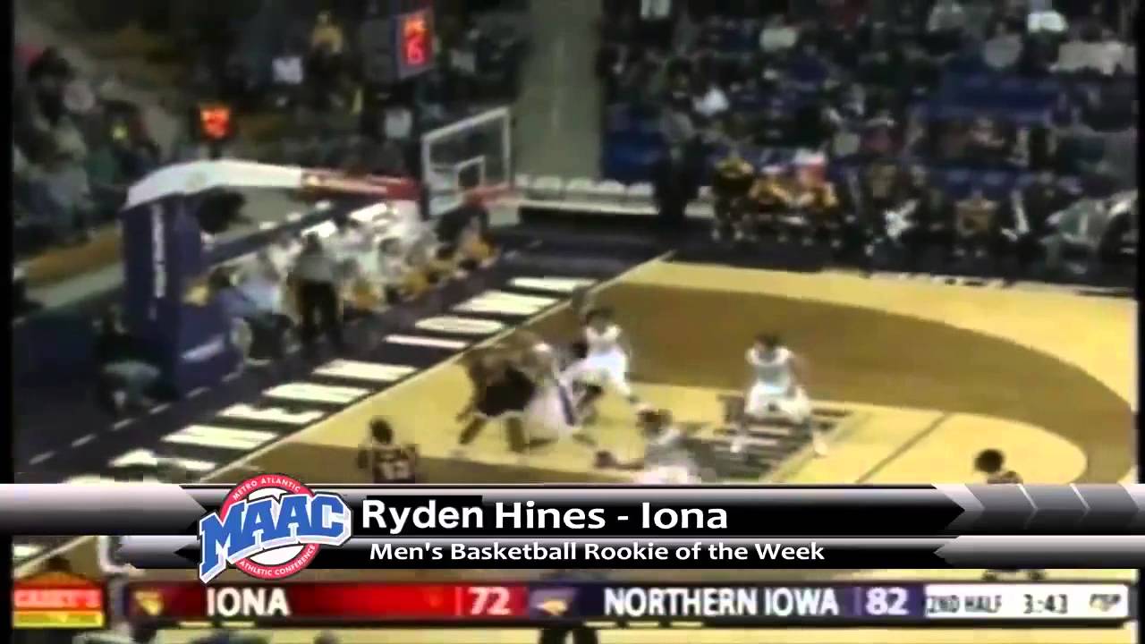 Iona Men's Basketball: Ryden Hines, MAAC Rookie of the Week, 12/30/13