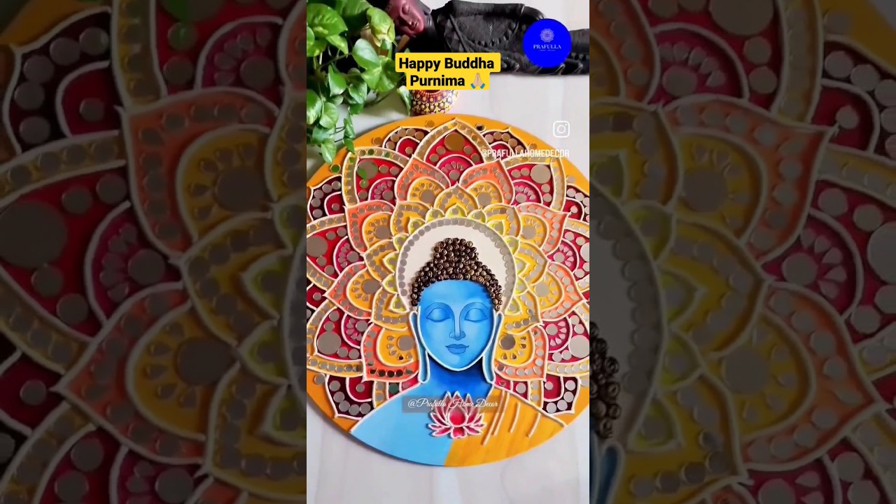 ✨Beautiful😱 Buddha Home Decor|Buddha Wall Hanging|Buddha Lippan Art|Buddha Home Decor #shorts #short