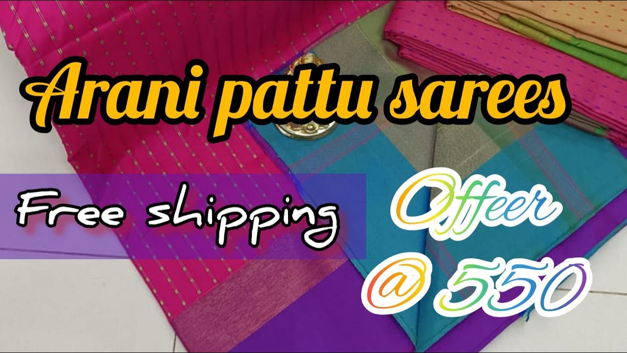 Arani silk sarees | offer @ 550 | free delivery | bonadeafashions