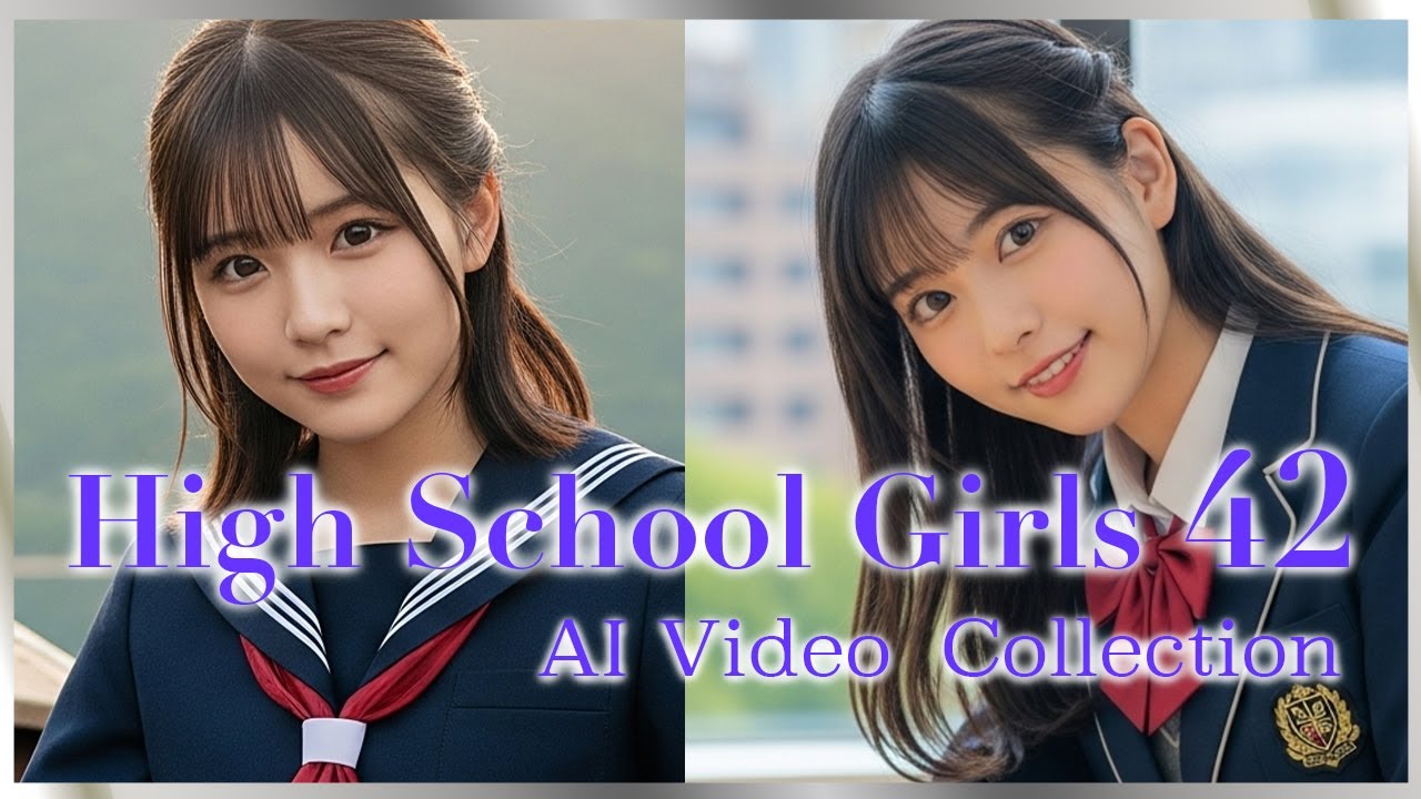 【可愛い女子高生】Daily Life of High School Girls42 AI music video[Cute High School Girl]#美女#beauty#セーラー服#癒し