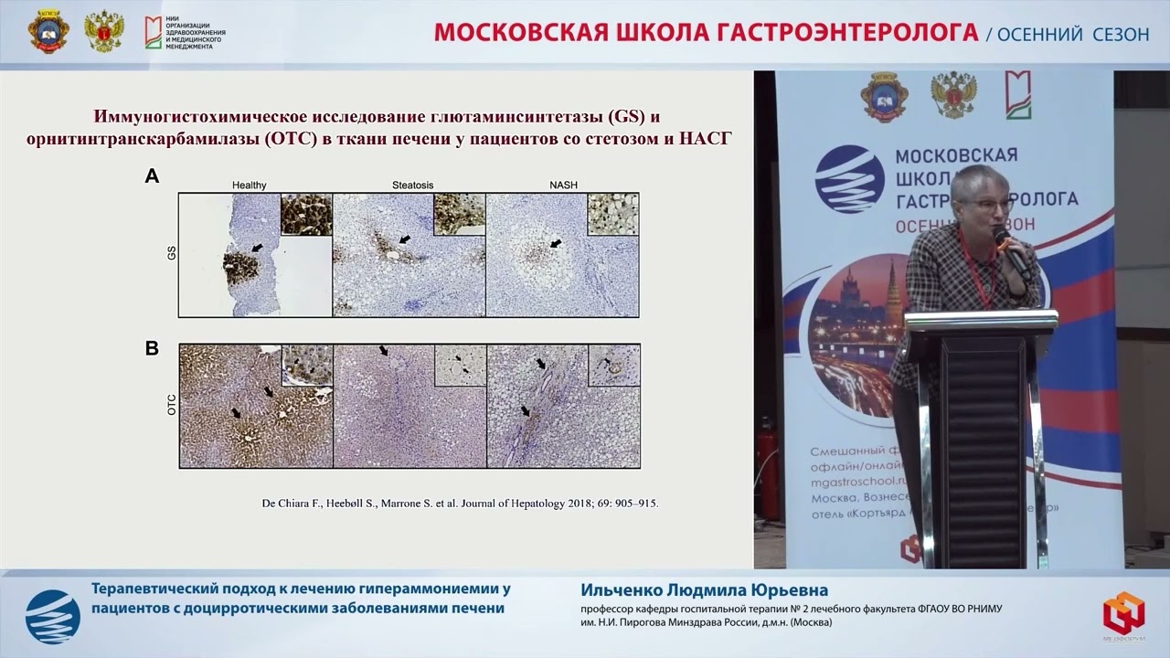Ильченко Л.Ю. Терапевтический подход к лечению гипераммониемии у пациентов с доцирротическими