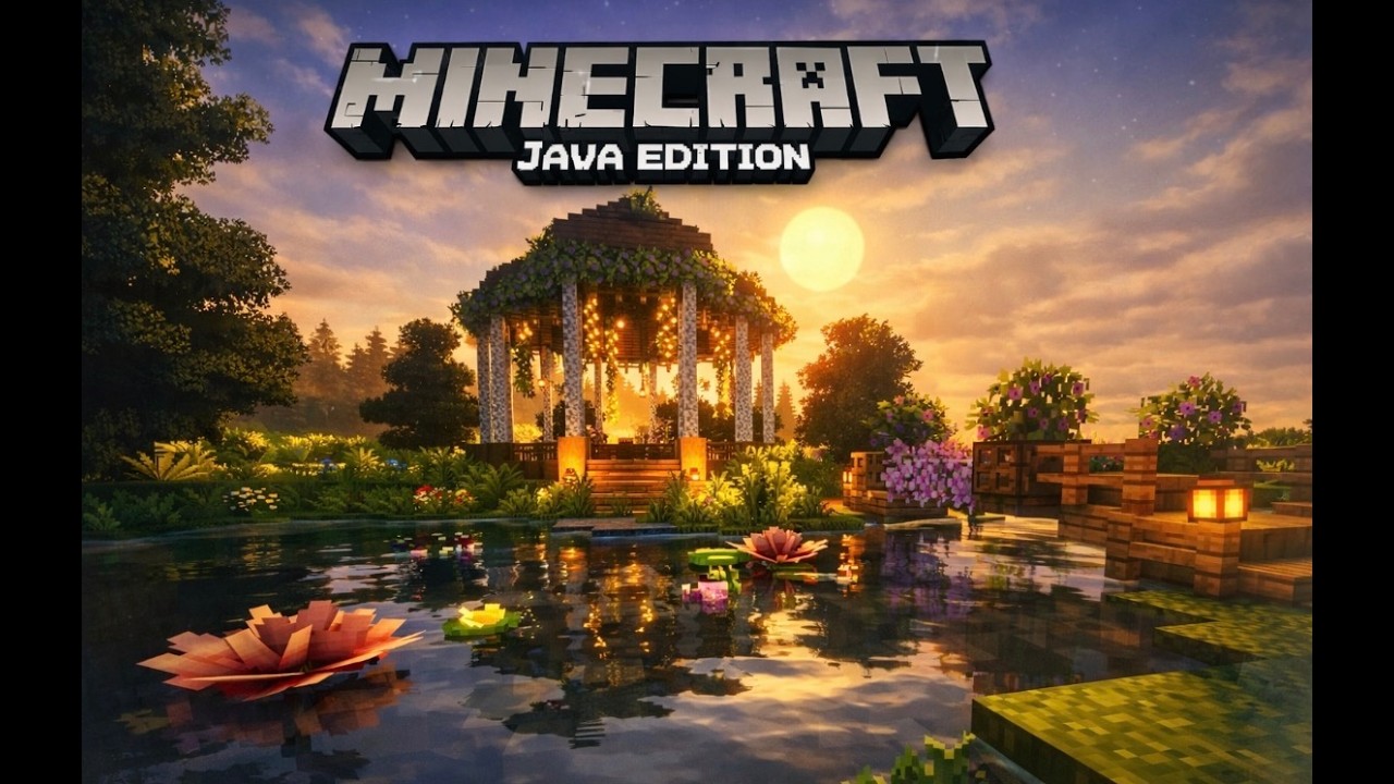 Minecraft Peaceful Garden Ambience 🌅 Relaxing Nature Sounds & Cozy Minecraft Atmosphere (1 Hour)