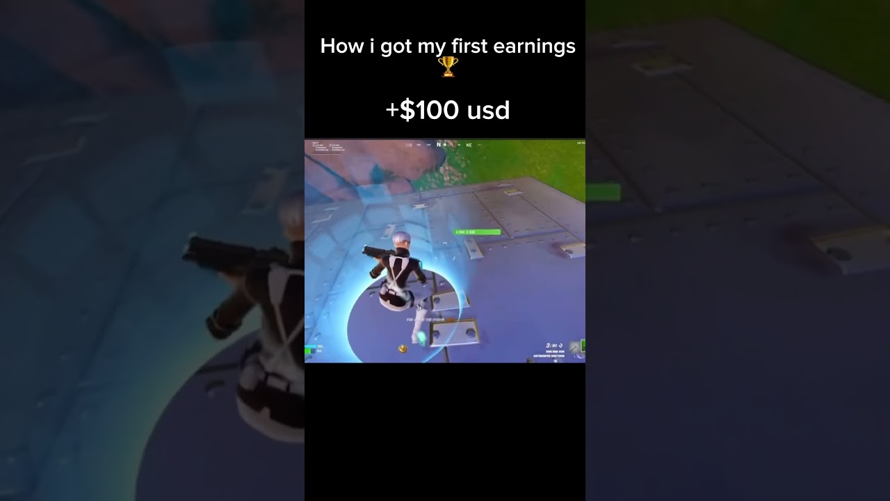 HOW I GOT MY FIRST EARNINGS 🏆 ($100) #fortnite #shorts #fortniteranked #fortnitepro