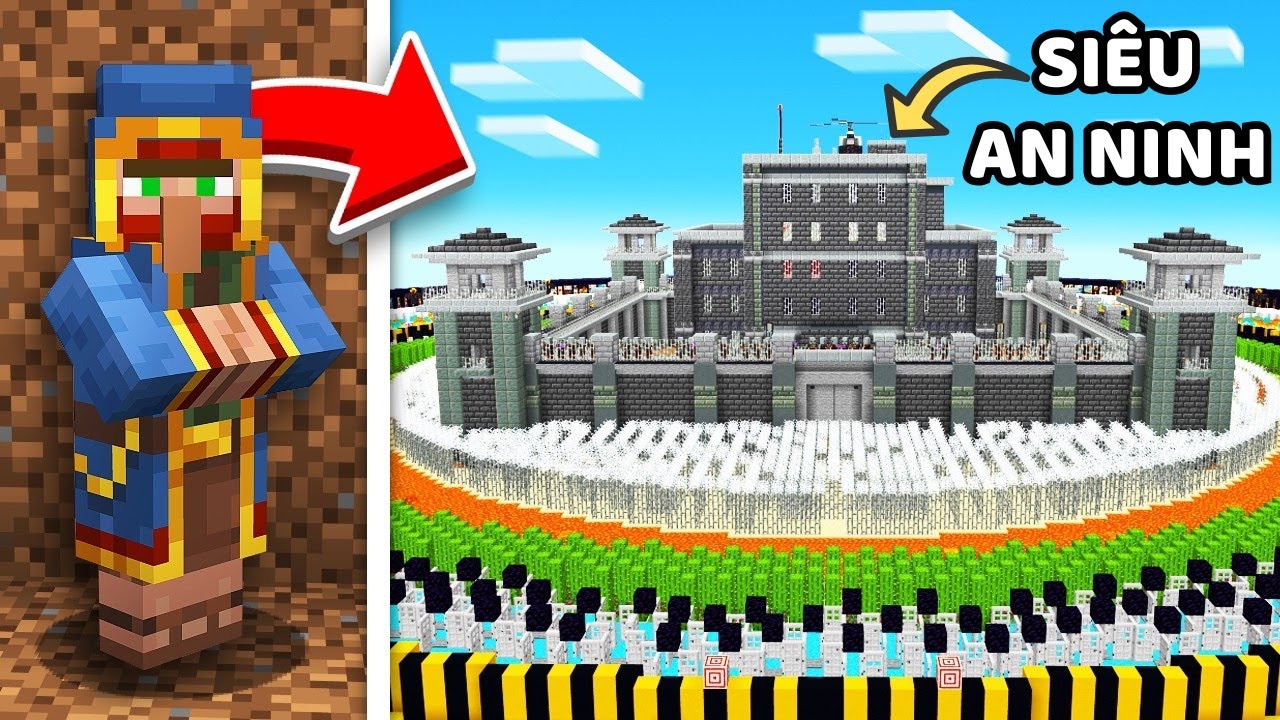 Tôi Đã Xây Dựng NHÀ TÙ AN NINH NHẤT Cho Thương Nhân Lang Thang Trong Minecraft!