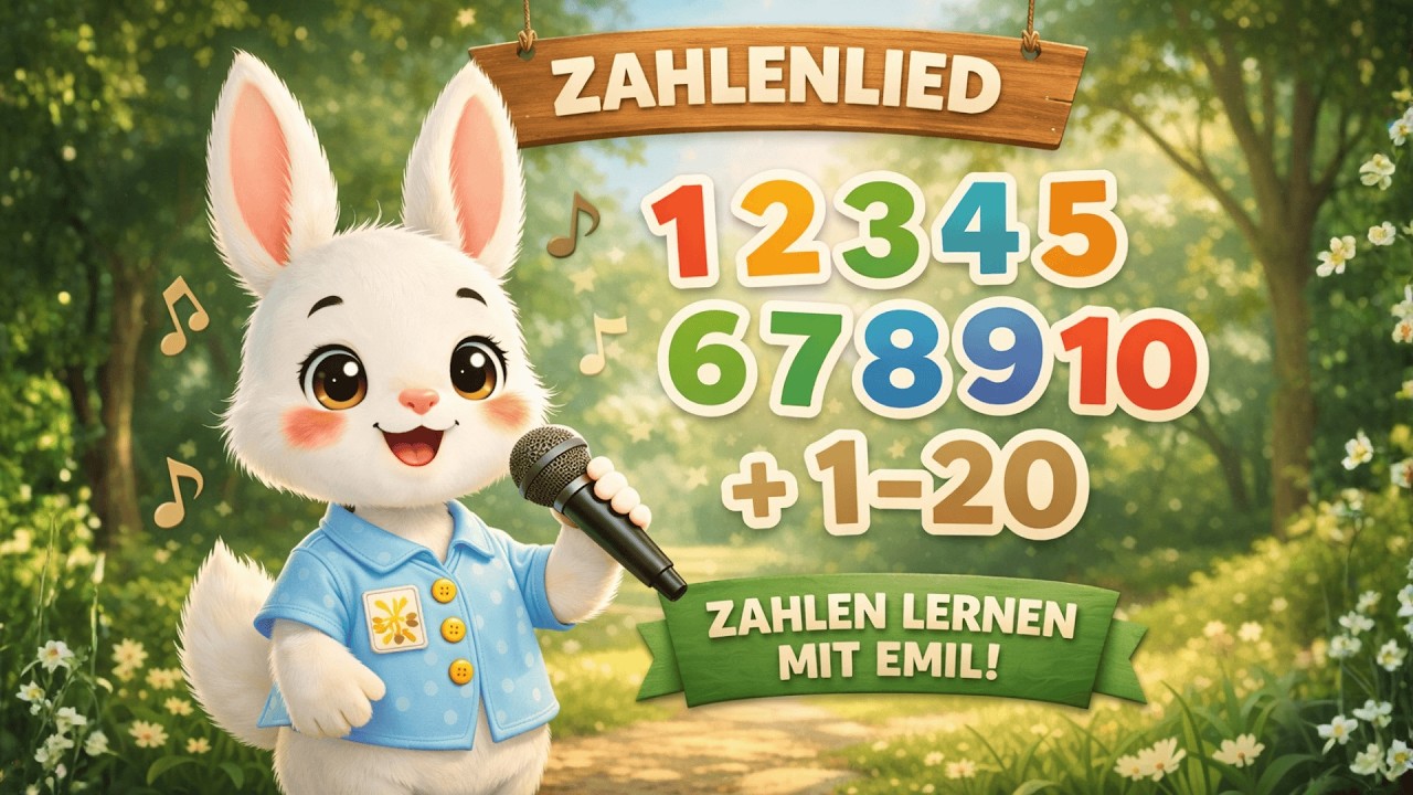 Zahlenlied 1-20 mit Emil | Zählen lernen für Kinder (2-5) | Kinderlied Deutsch | 