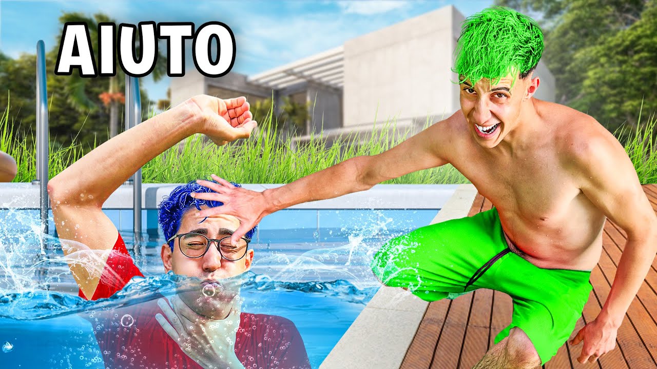 TROLLO TEKNOYD BUTTANDOLO IN PISCINA