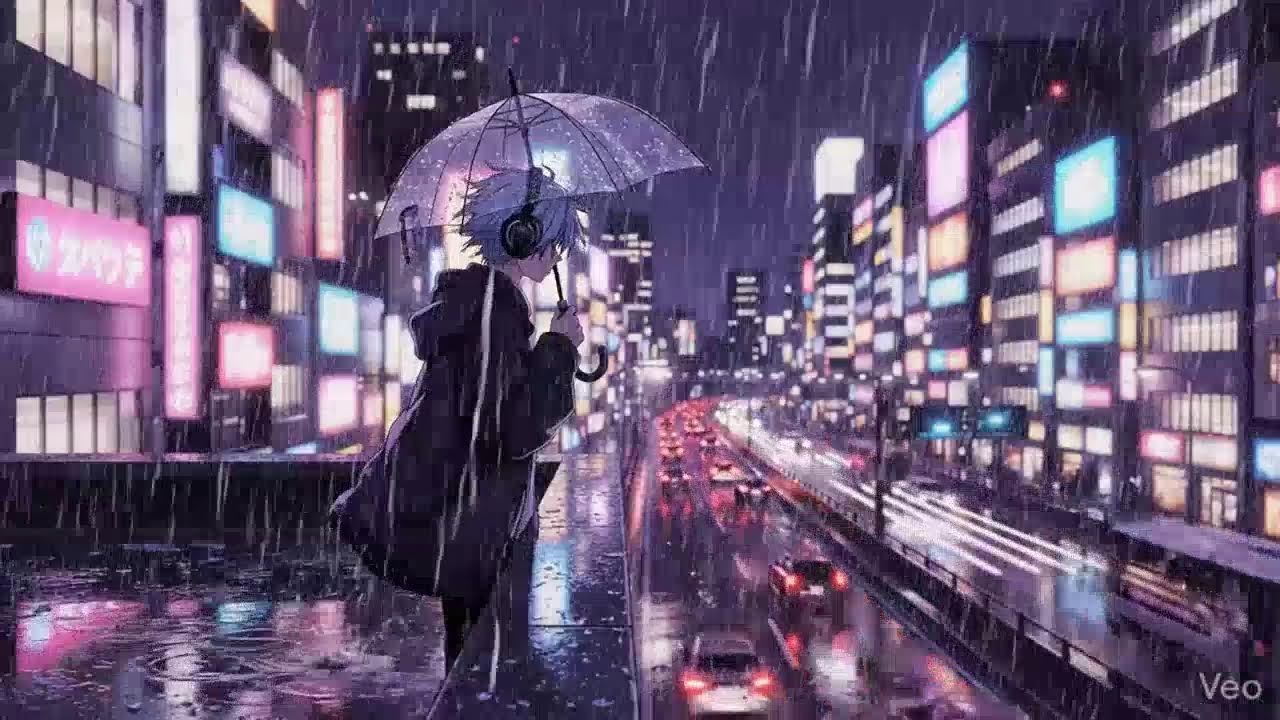 🌙 Late Night Study Music | 🎧 Lofi Hip Hop for Focus, Sleep & Calm | Rain Stream | The Japanese Town