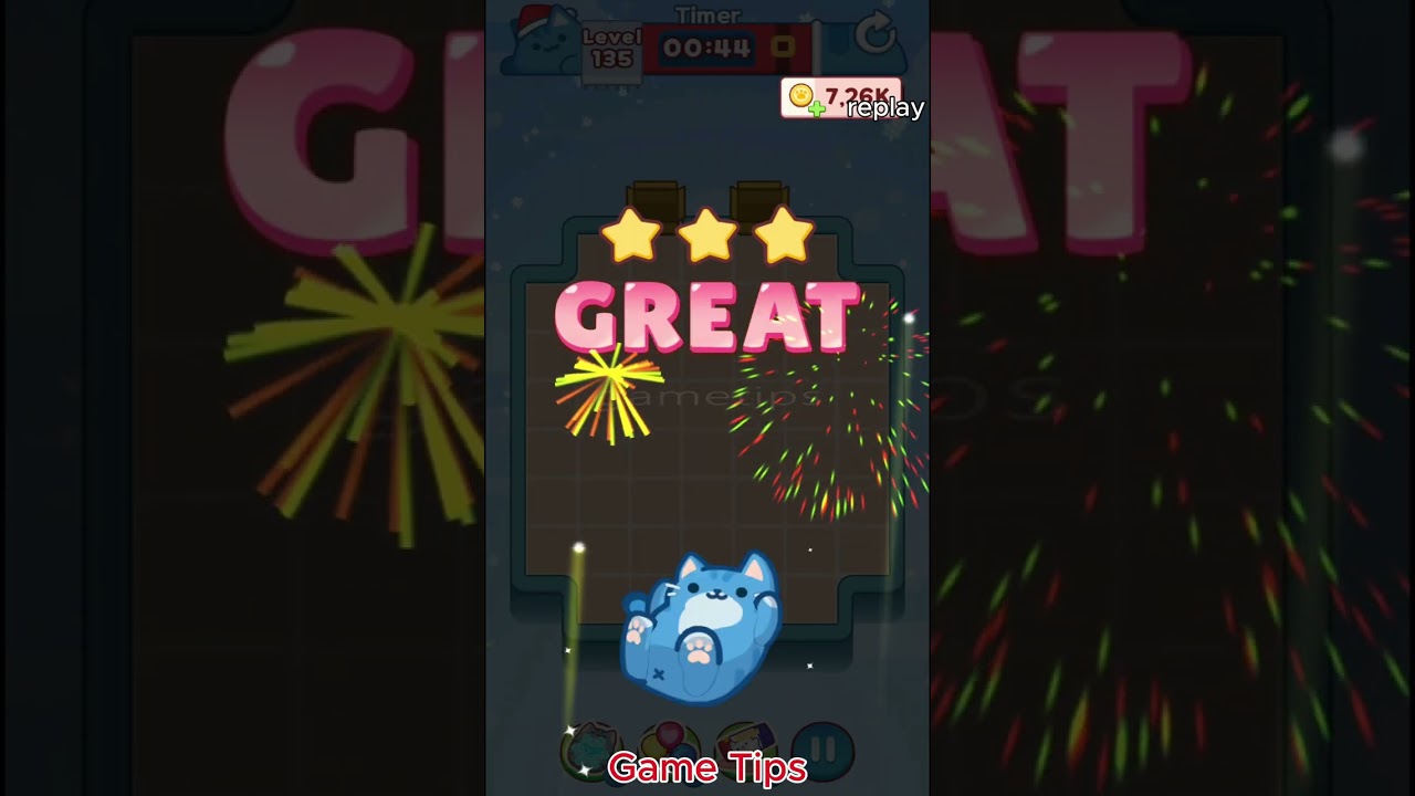 Drop the Cat level 135 Solution Walkthrough