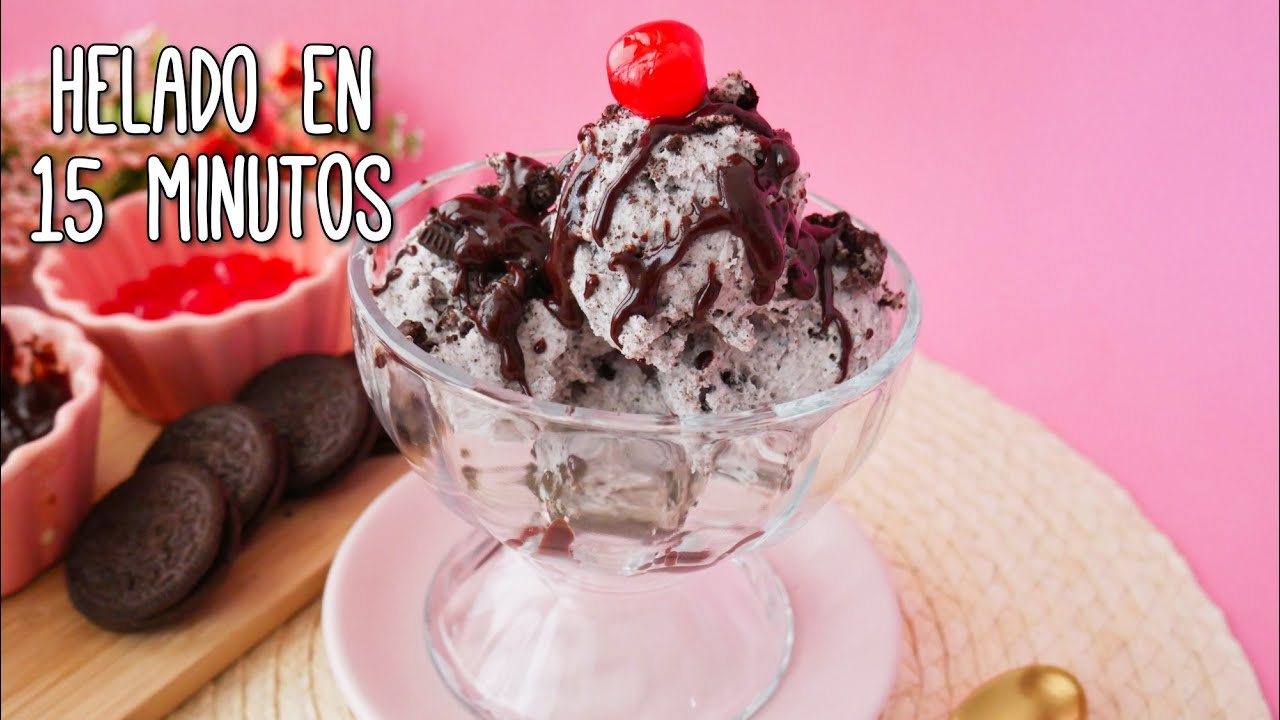 Helado de Oreo en 15 minutos | Helado sin congelador | Ale Hervi