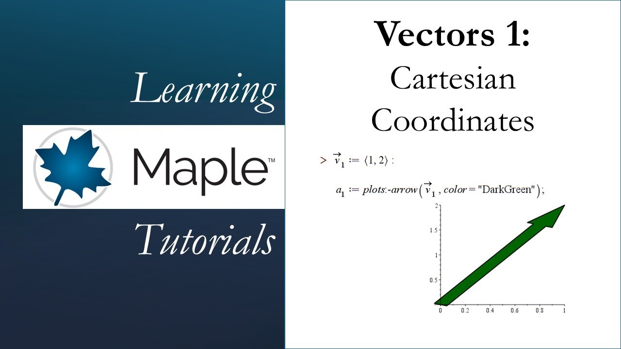 Learning Maple: Vectors 1 - Cartesian Coordinates