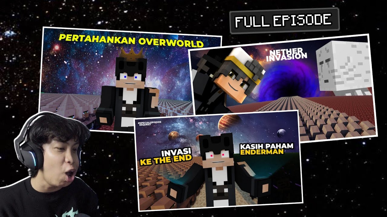 React RemanRHN - Menguasai Minecraft Dengan 1,000 Villager Brudal - (Full Episode Invasion)