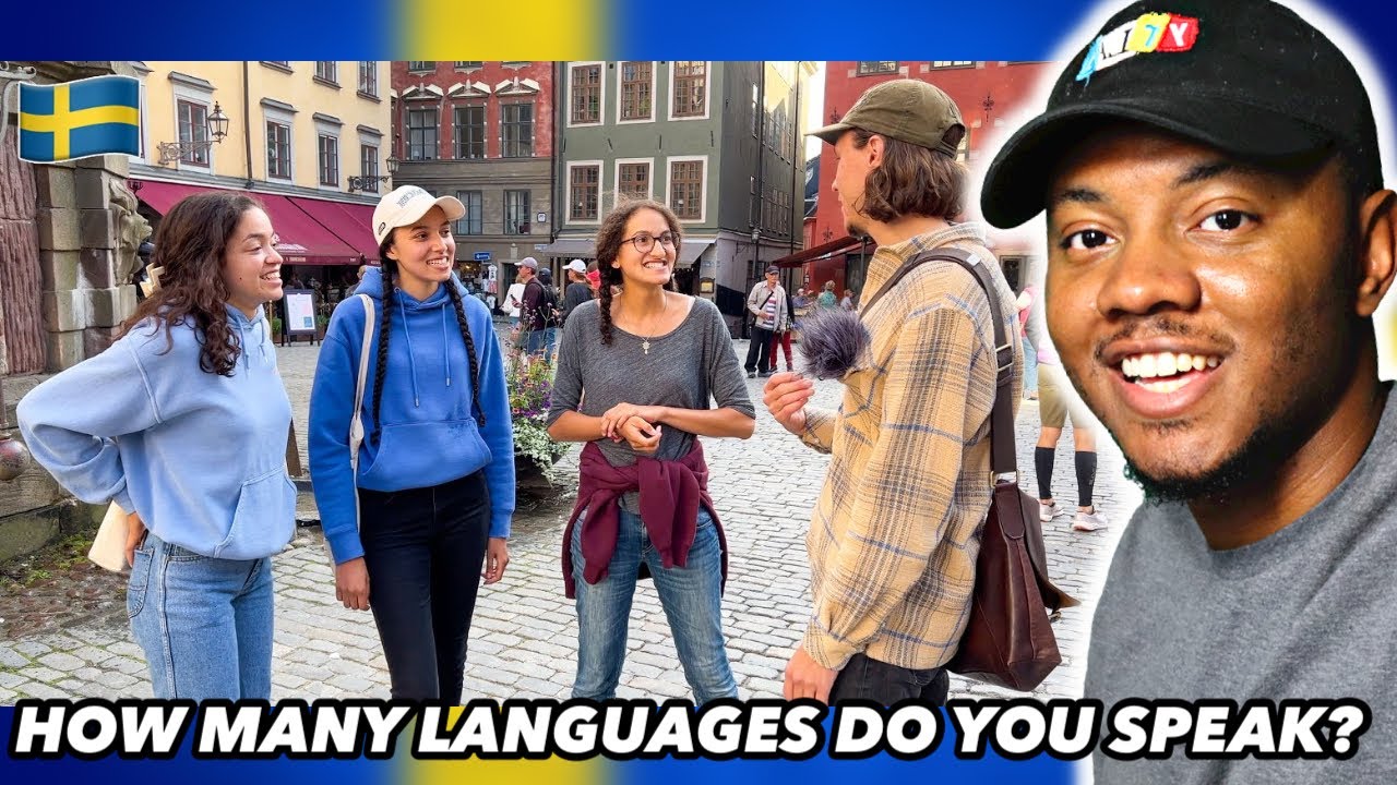 AMERICAN REACTS To How Many Languages Do You Speak? - Stockholm, Sweden