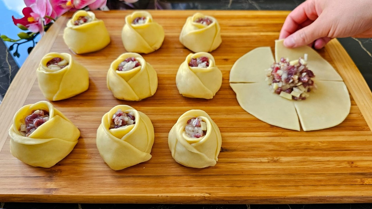 БЛЮДО, КОТОРОЕ УДИВЛЯЕТ ВСЮ СЕМЬЮ! И КАК ВКУСНО! ЖИВИ И УЧИСЬ! САМСА РОЗА