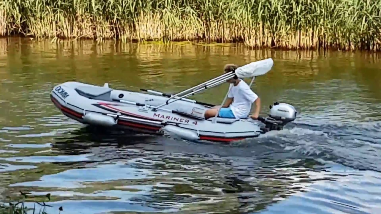 Intex Mariner 4 first ride after modification.