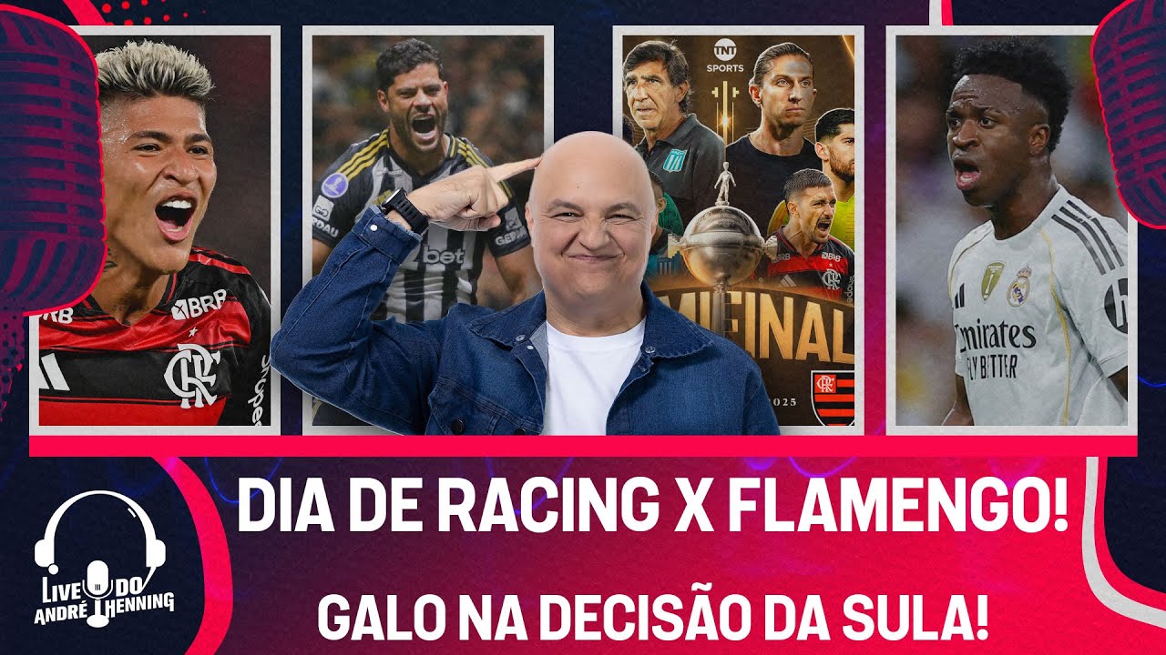 TUDO DE RACING X FLAMENGO; GALO NA DECIS&Atilde;O DA SUL-AMERICANA; MOMENTO DE VINI JR. NO REAL MADRID E +
