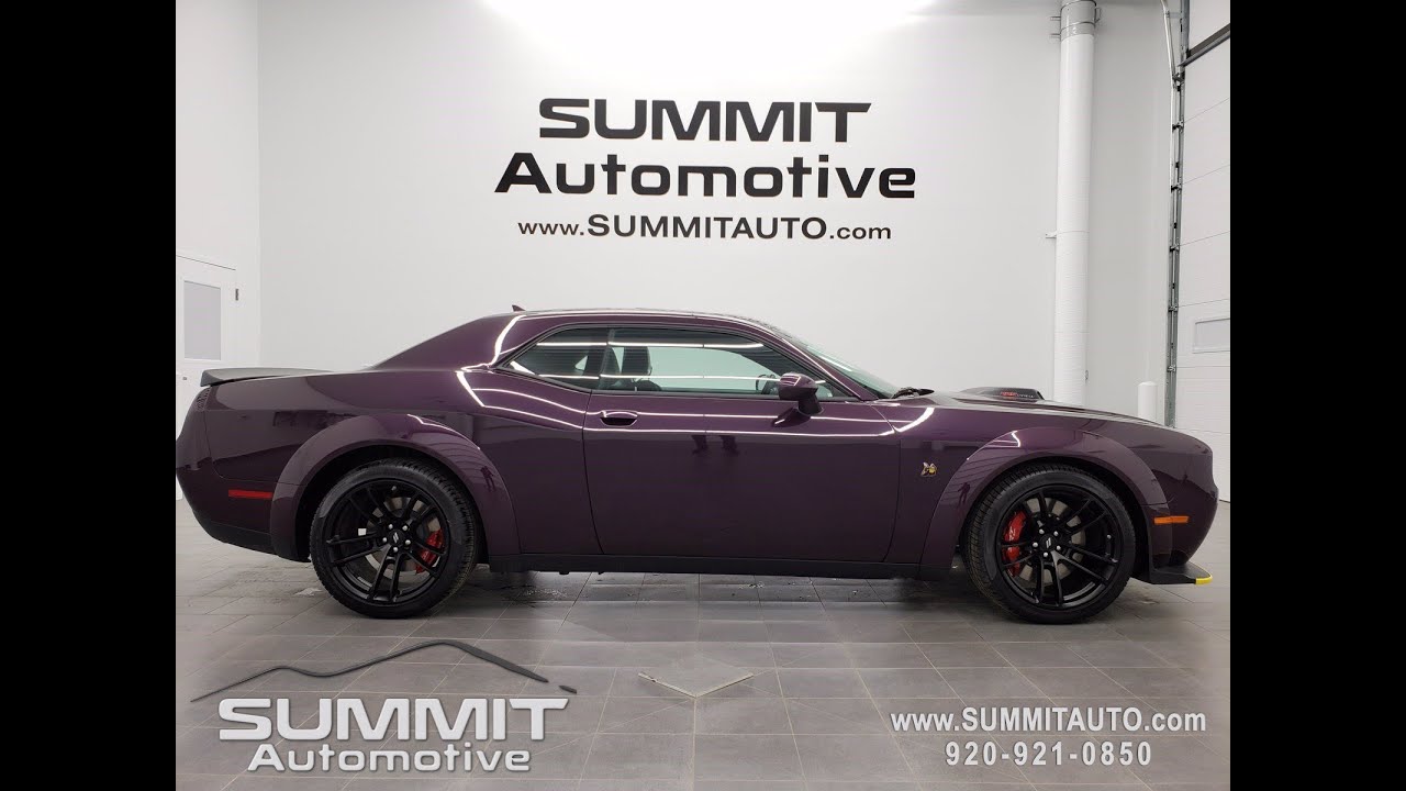 2021 DODGE CHALLENGER R/T SCAT PACK SHAKER WIDE BODY HELLRAISIN PURPLE WALK AROUND REVIEW WIDEBODY