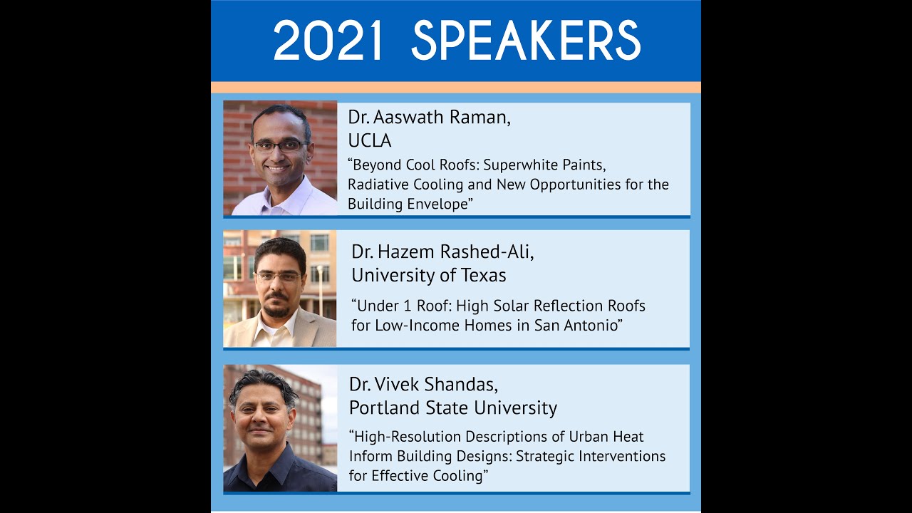 Cool Roof Rating Council's (CRRC) 2021 Annual General Membership Meeting (AGM) Speaker Panel Webinar