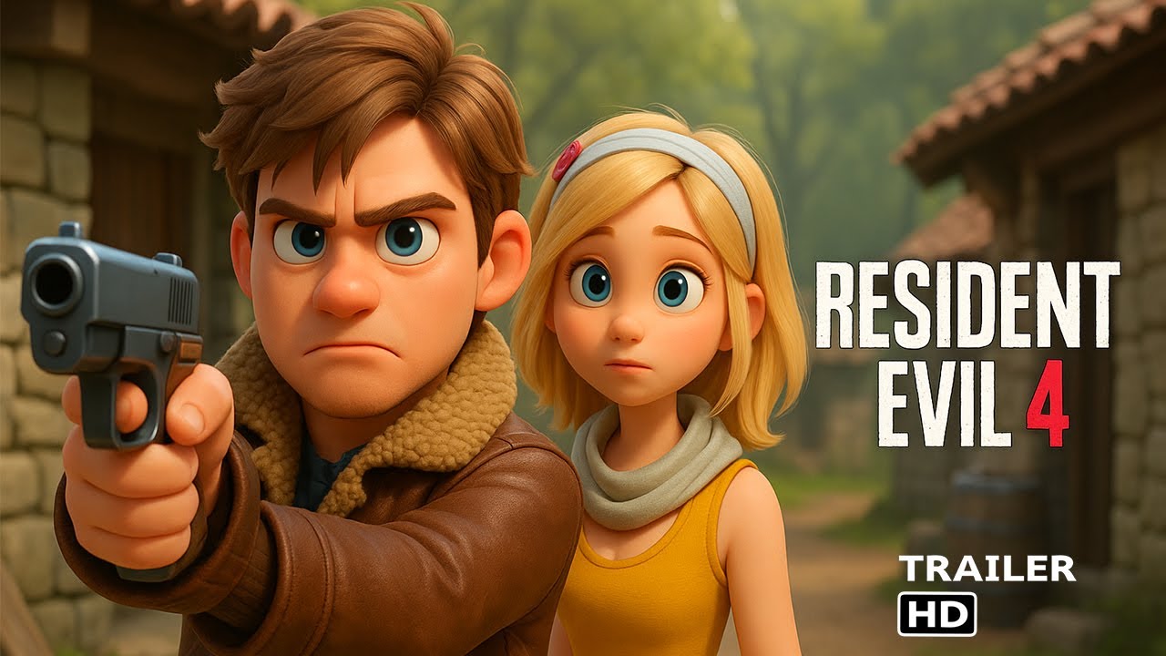 Resident Evil 4 Ai trailer   Pixar style   action concept