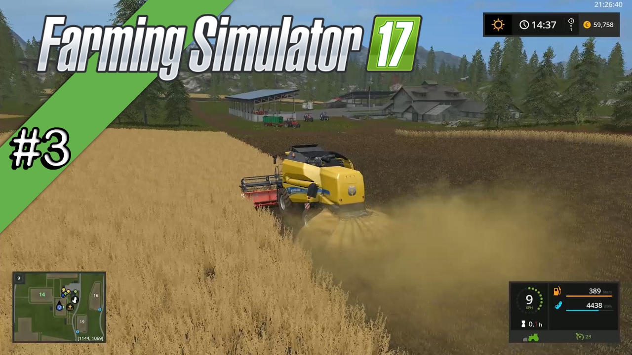 Farming Simulator 2017 Gameplay - Timelapse #3 - The First Big Harvest