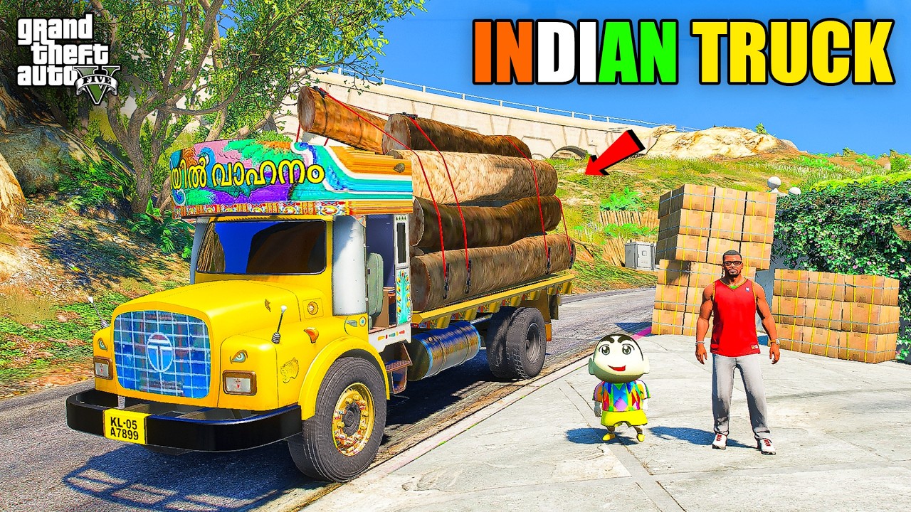 Franklin & Shinchan Buy Indian Pushpa Truck And Start Transport Business in GTA 5