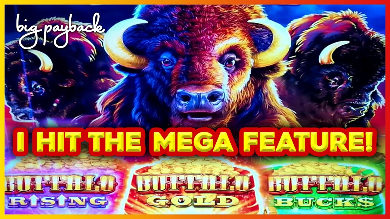 I HIT THE MEGA FEATURE TWICE! Buffalo Triple Power Slot - BIG WIN!