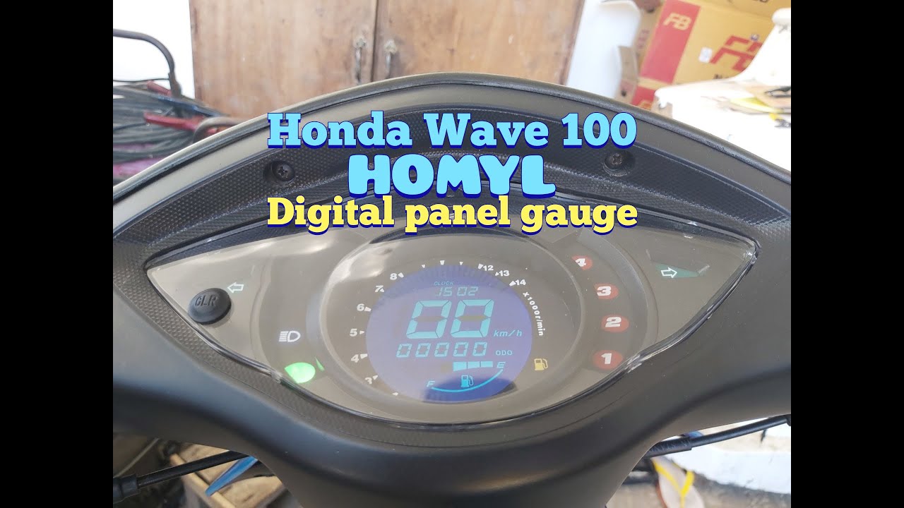 Honda Wave 100 Digital Panel Gauge installation