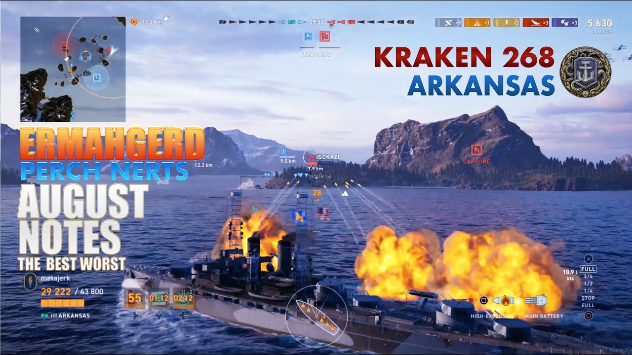 Ermahgerd! Perch Nerts! August! Arkansas Kraken 268 | World of Warships: Legends
