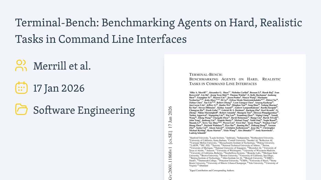 Terminal-Bench: Realistic Benchmarking for AI Agents in CLIs