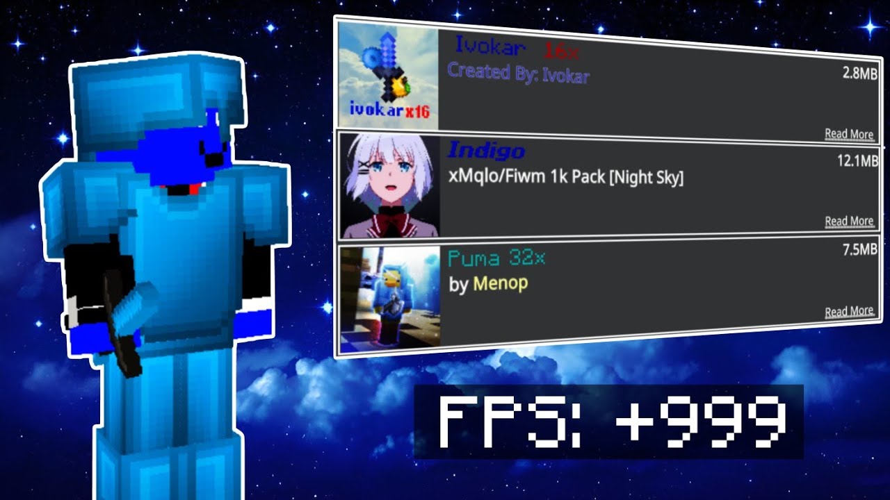 Top 3 Blue Texture Packs for MCPE 1.21+ 🌠✨ | FPS Optimizing ✅