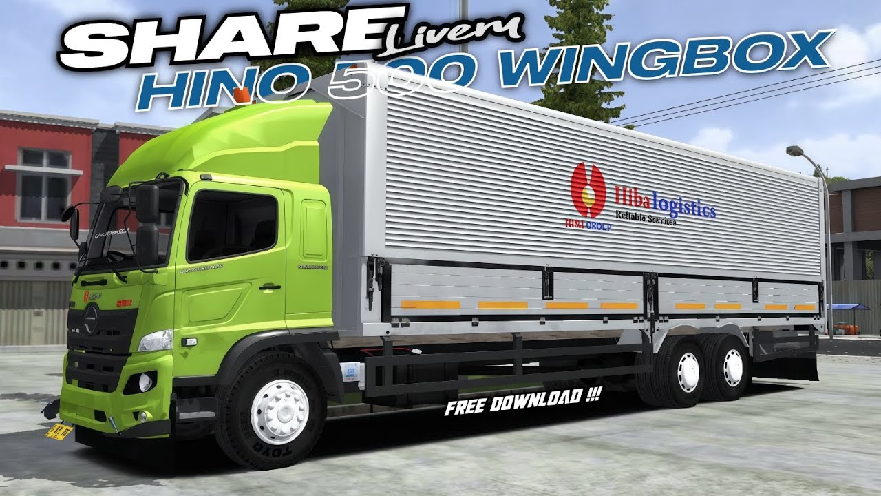 Share livery&PPL || mod bussid truck hino 500 wingbox tronton Hiba Logistics