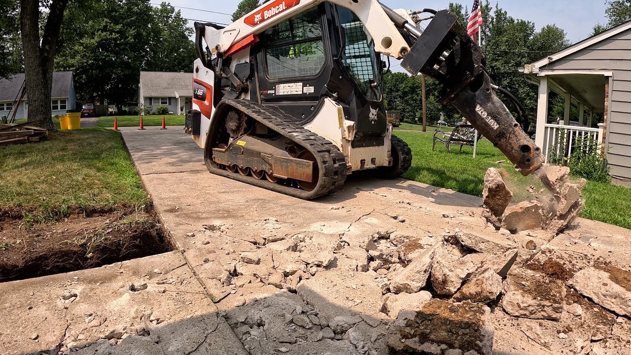 Complete concrete driveway removal