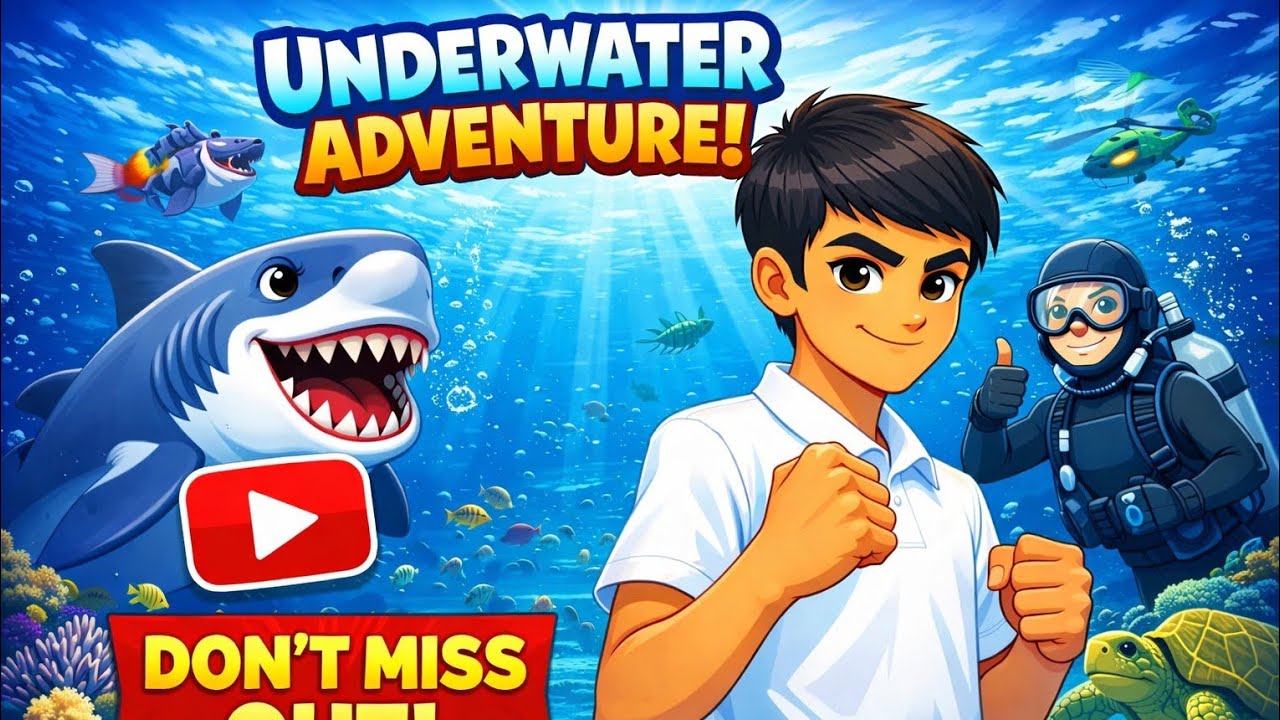 UNDERWATER ADVENTURE 🌊 Shark Se Face Off! | Ocean Challenge Game #shorts #gaming #viral #viralvideo 