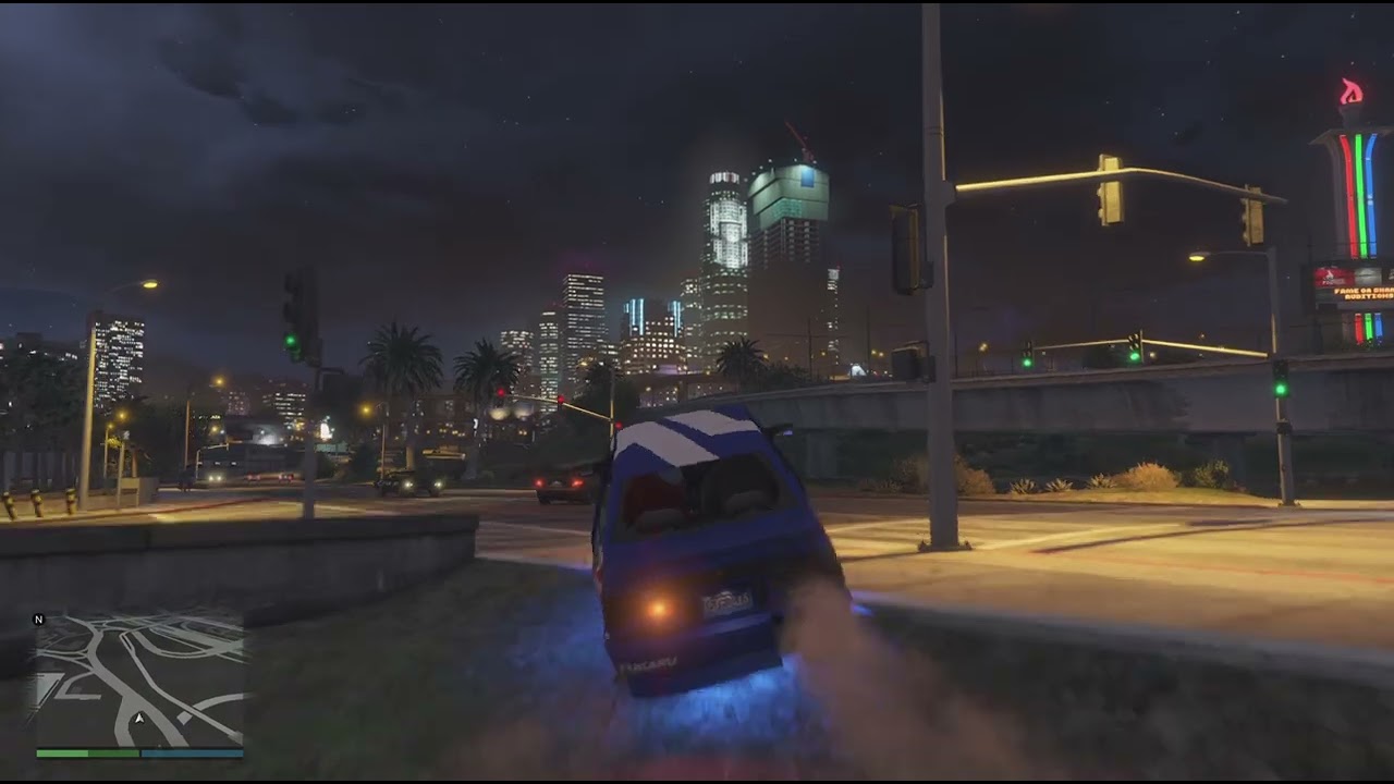 Grand Theft Auto V messing about with cars,people,police