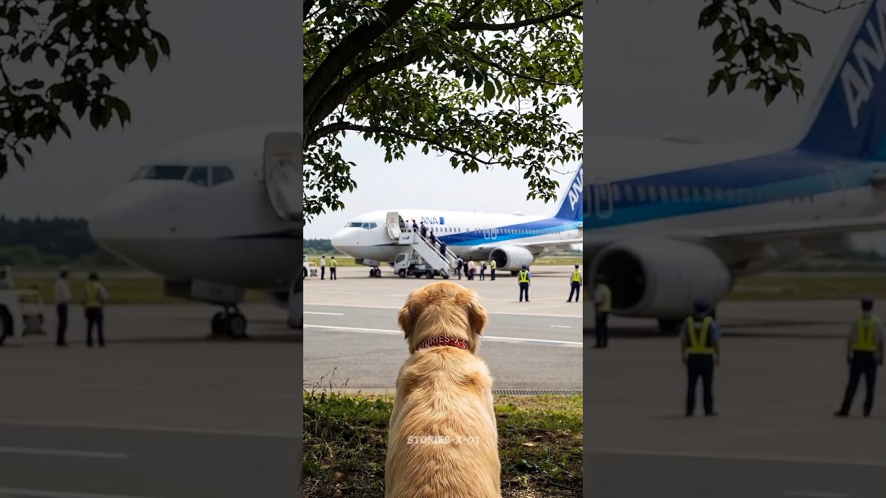 A goldenretriever Saved an Entire Plane Full of People#emotionalstory #goldenretriever #rescue