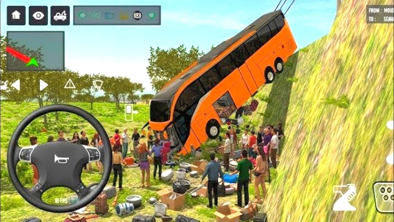 🤯Dangerous😰Hill Bus💥Crash😱Bus Simulator Ultimate Gameplay Realistic Accident Mission