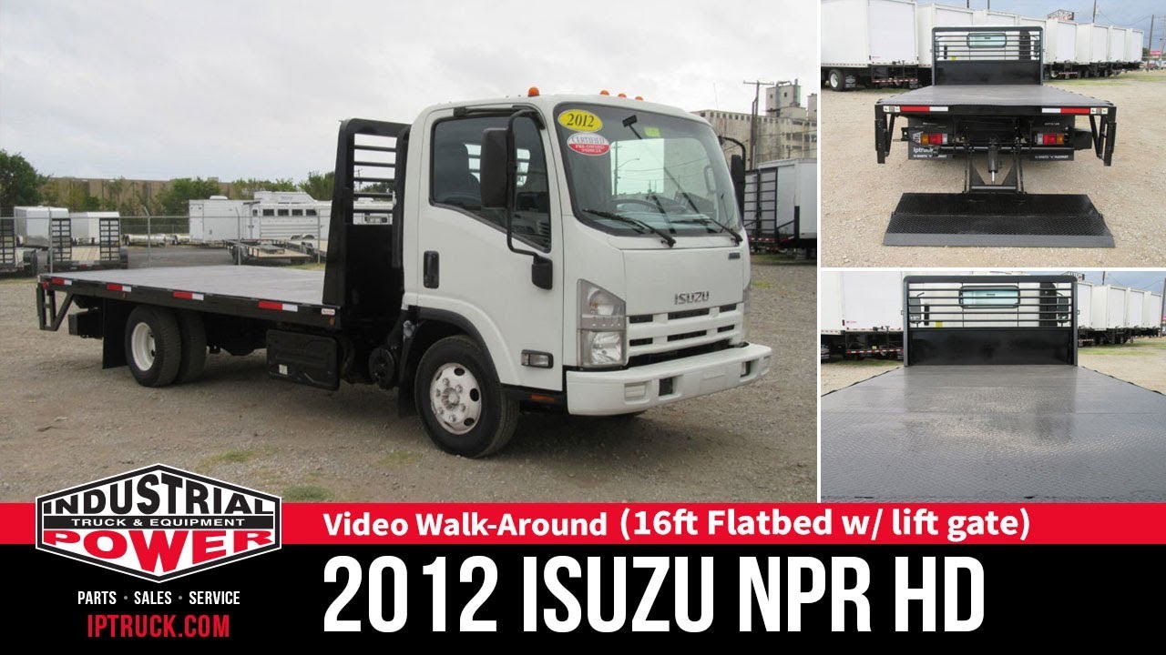 16ft Flatbed Truck 2012 Isuzu NPR HD with lift gate | Dallas Commercial Trucks
