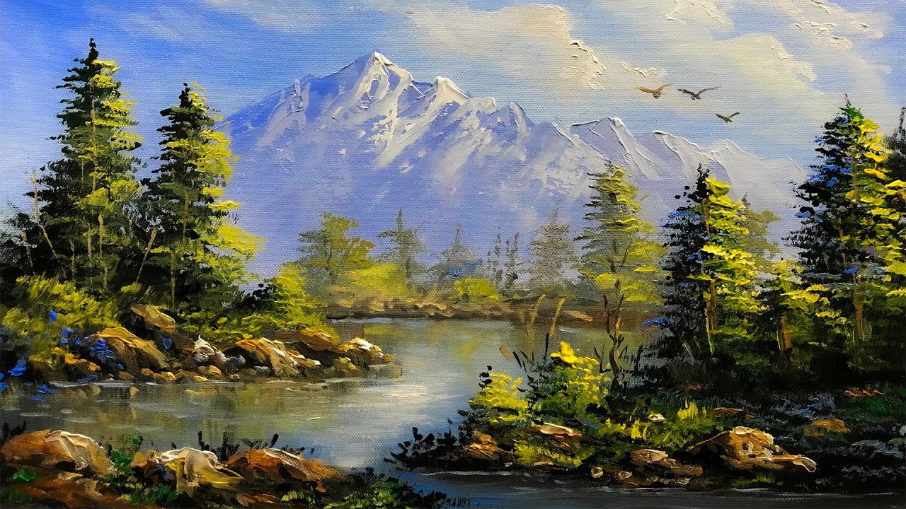 Easy Landscape Painting | Step By Step Painting Tutorial | How to Paint Landscape| Scenery Landscape