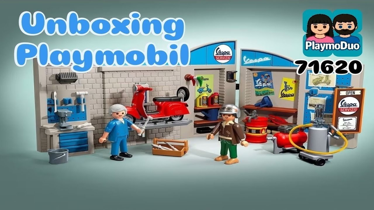 🛵 ¡Unboxing Playmobil 71620! El Taller de Motos Vespa al detalle ✨